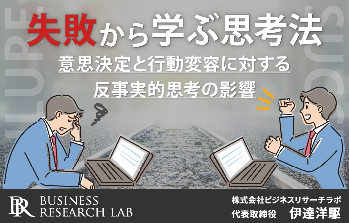 失敗から学ぶ思考法：意思決定と行動変容に対する反事実的思考の影響